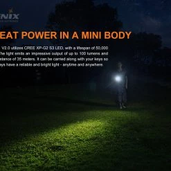 FENIX PD36R Rechargeable Flashlight + E01 V2.0 Combo - 1,600 Lumens