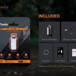 FENIX E-lite Rechargeable Mini Flashlight With Clip