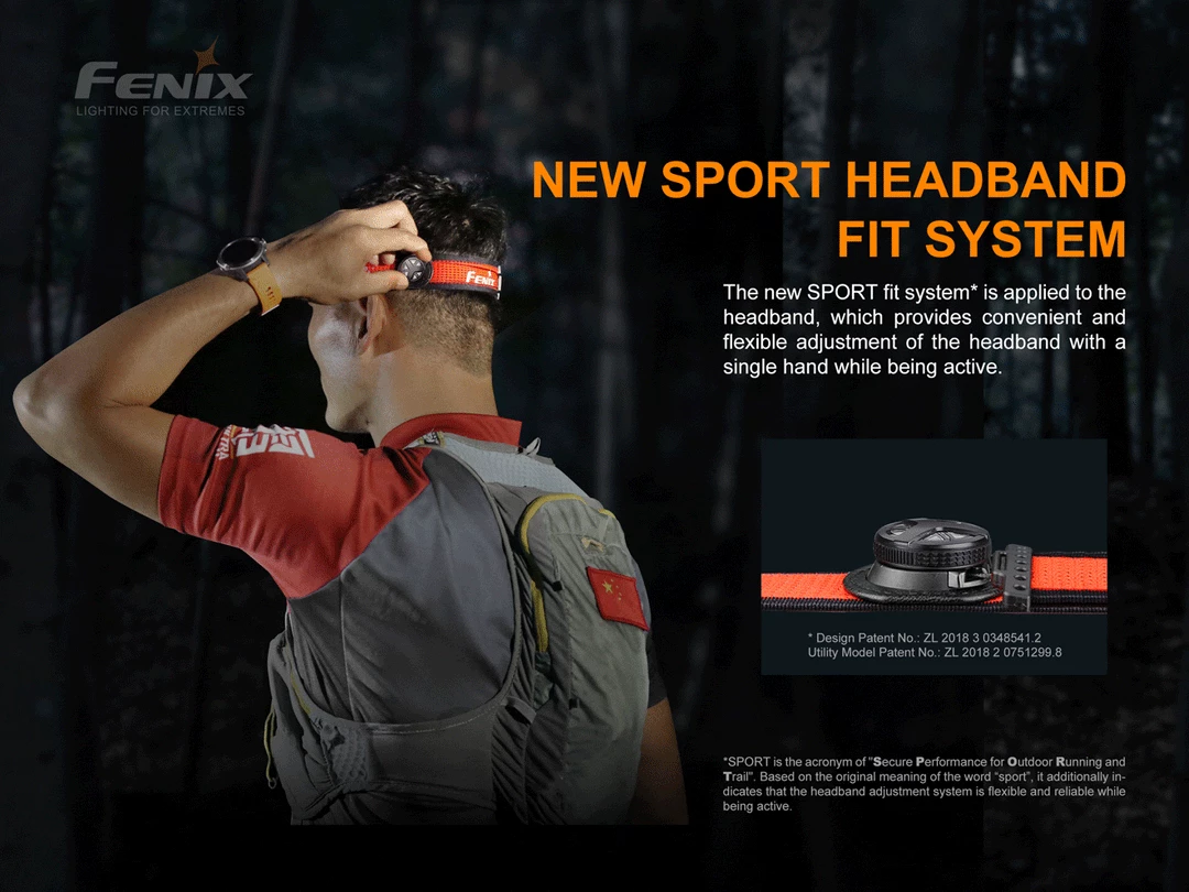 FENIX HM65R-T Rechargeable Headlamp With SPORT Headband Fit System 9 FENIX HM65R-T Rechargeable Headlamp With SPORT Headband Fit System