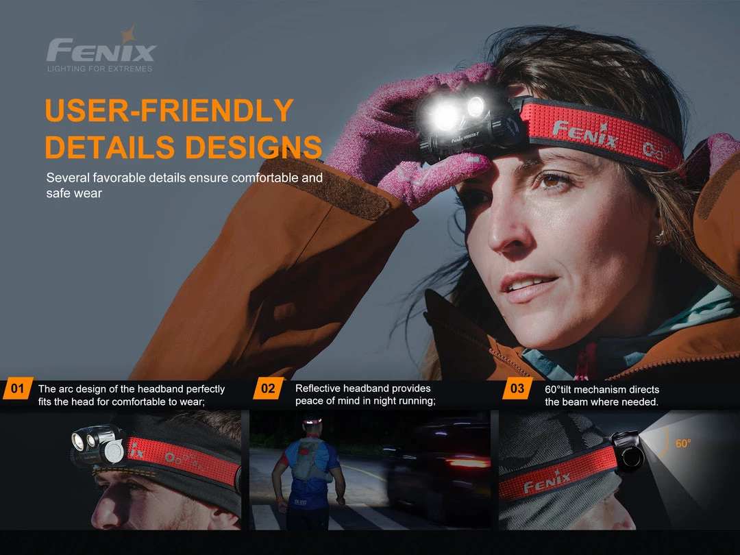 FENIX HM65R-T Rechargeable Headlamp With SPORT Headband Fit System 16 FENIX HM65R-T Rechargeable Headlamp With SPORT Headband Fit System