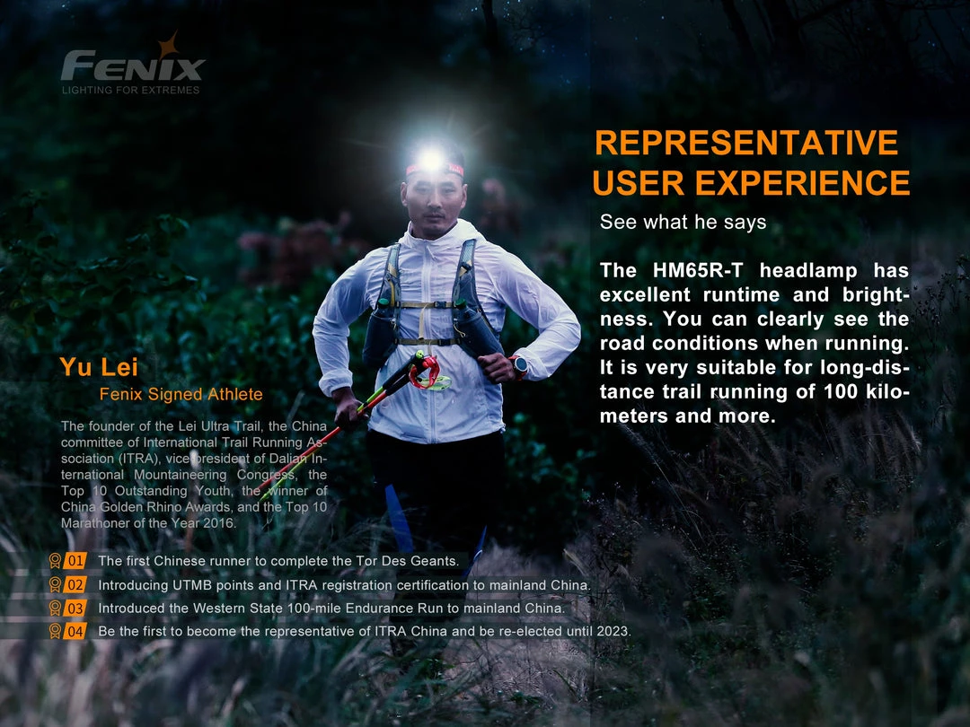 FENIX HM65R-T Rechargeable Headlamp With SPORT Headband Fit System 20 FENIX HM65R-T Rechargeable Headlamp With SPORT Headband Fit System