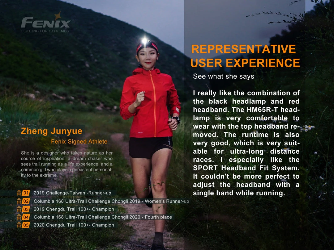 FENIX HM65R-T Rechargeable Headlamp With SPORT Headband Fit System 21 FENIX HM65R-T Rechargeable Headlamp With SPORT Headband Fit System