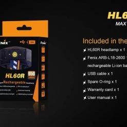 FENIX HL60R USB Rechargeable Headlamp 35 FENIX HL60R USB Rechargeable Headlamp