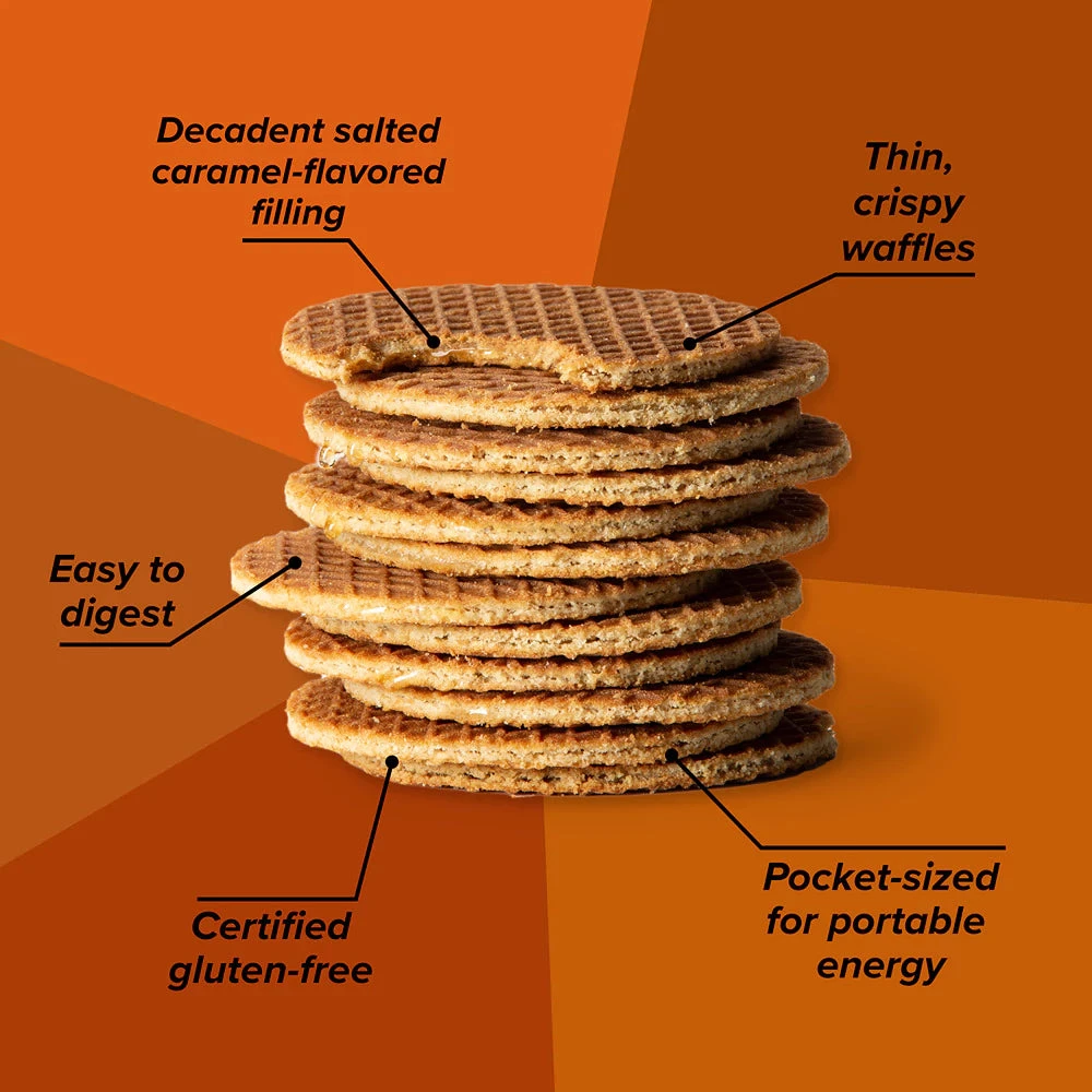 HONEY STINGER Gluten-Free Waffles - Salted Caramel (4pk) 2 HONEY STINGER Gluten-Free Waffles - Salted Caramel (4pk)