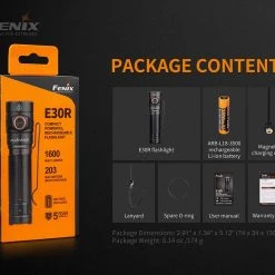 FENIX E30R Rechargeable Flashlight - 1,600 Lumens