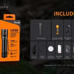 FENIX LD30 Rechargeable Flashlight - 1,600 Lumens