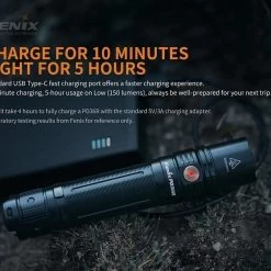 FENIX PD36R Rechargeable Flashlight + E01 V2.0 Combo - 1,600 Lumens