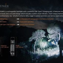 FENIX PD36R Rechargeable Flashlight - 1,600 Lumens