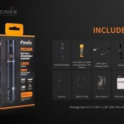 FENIX PD36R Rechargeable Flashlight - 1,600 Lumens