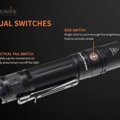 FENIX PD36R Rechargeable Flashlight + E01 V2.0 Combo - 1,600 Lumens