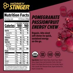HONEY STINGER Energy Chews - Pomegranate (4pk) 5 HONEY STINGER Energy Chews - Pomegranate (4pk)