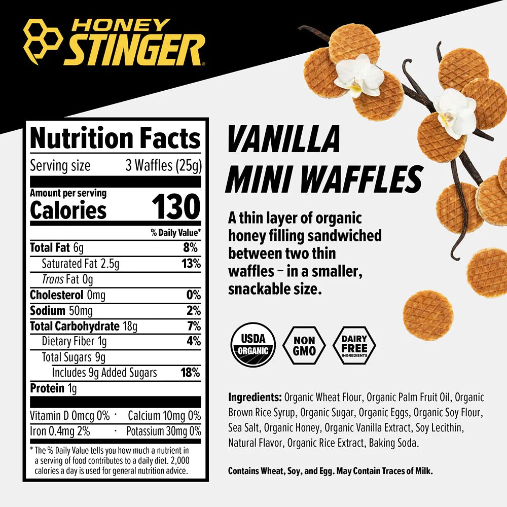HONEY STINGER Mini Waffles - Vanilla 3 HONEY STINGER Mini Waffles - Vanilla
