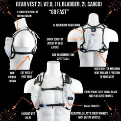 ORANGE MUD Gear Vest V2.0 (1L Bladder, 2L Total Cargo)