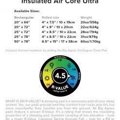 BIG AGNES Insulated Air Core Ultra Sleeping Pad