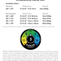 BIG AGNES Insulated AXL Air Sleeping Pad