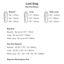 BIG AGNES Lost Dog 45˚F/7˚C Sleeping Bag