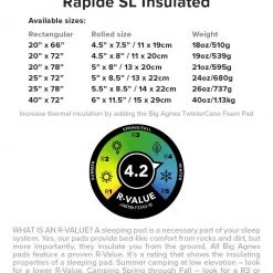 BIG AGNES Rapide SL Insulated Sleeping Pad 9 BIG AGNES Rapide SL Insulated Sleeping Pad